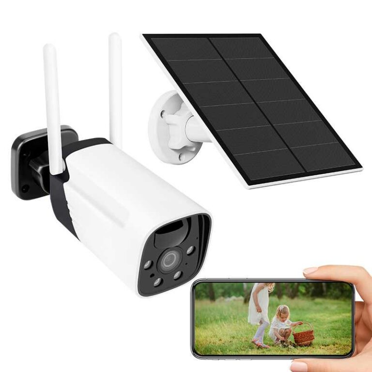 Cutting-edge Solar Panel Powerd Battery Video Surveillance Bullet Cameras