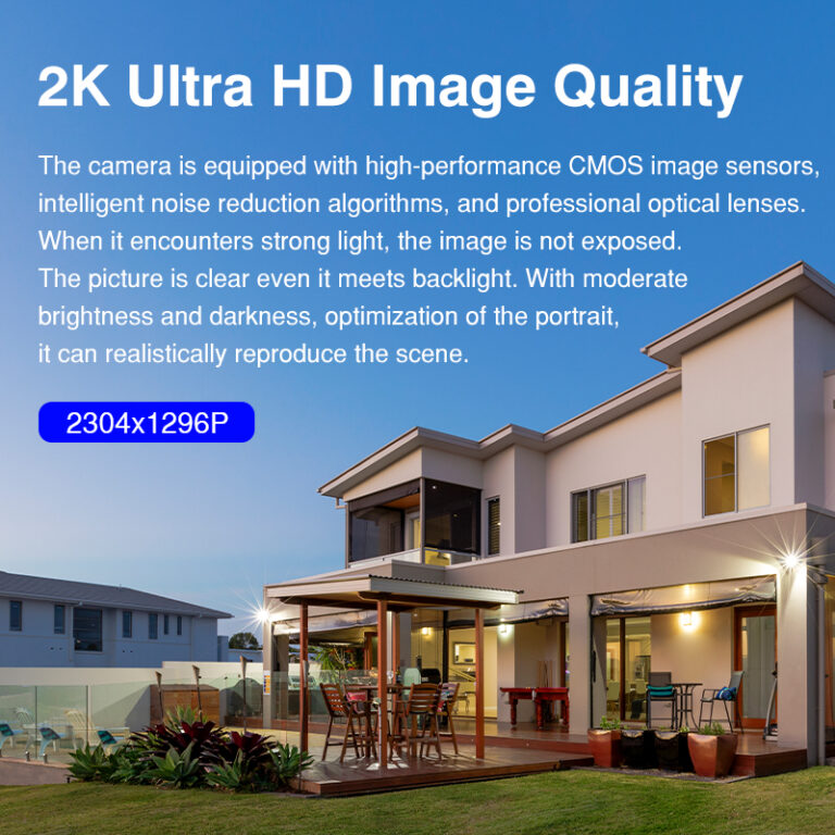 Bokysee 2K HD Dual Lens 5X Zoom Panoramic Viewing Full Colar WiFi Battery Cameras - Image 3