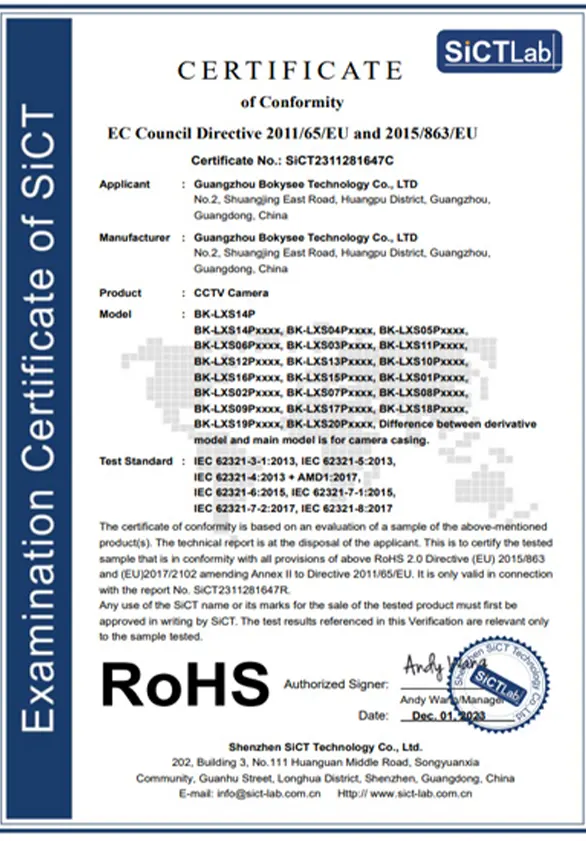 Certificación ROHS