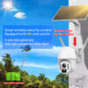 Best 4MP Full Metal 8W Solar Powered Wireless PTZ Security Camera - Imagen 5