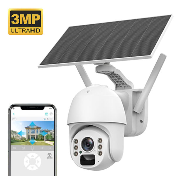 Best 4MP Full Metal 8W Solar Powered Wireless PTZ Security Camera