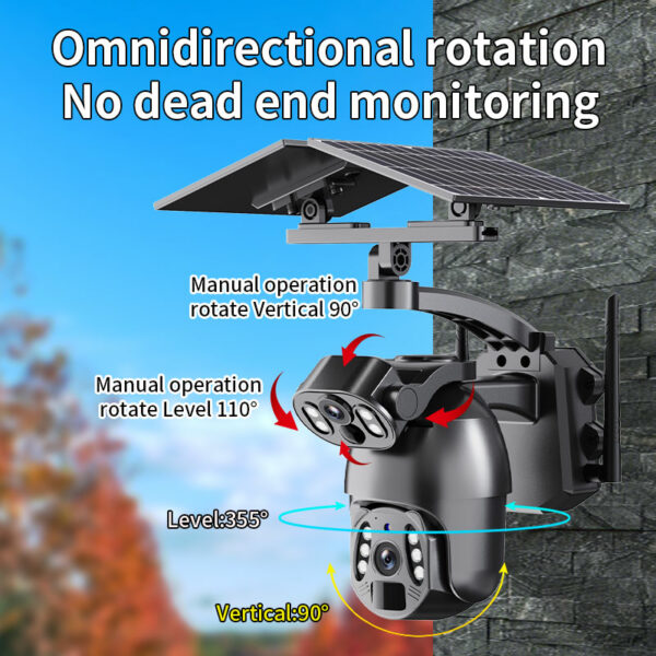 10X Zoom Dual Panel & Dual Lens 4G Solar Powered Security Cameras - Image 8