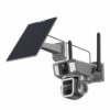 Solar Three-Lens Linkage Panoramic Camera CCTV camera with solar - Imagen 3