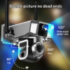 Solar Three-Lens Linkage Panoramic Camera CCTV camera with solar - Imagen 5