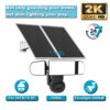 Dual Panel Solar powered Floodlight cellular PTZ Camera for Garden