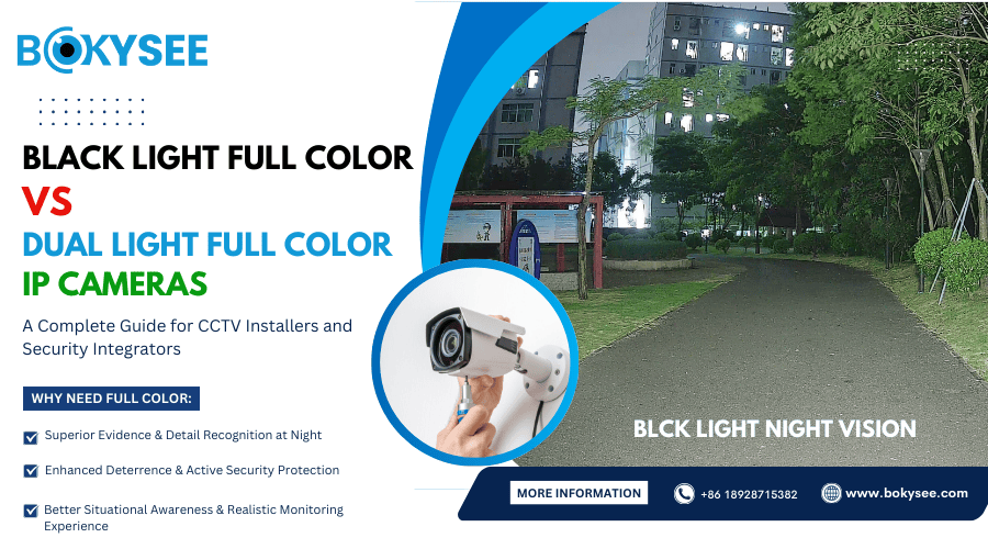 Black Light Full Color vs Dual Light Full Color IP Cameras: A Complete Guide for CCTV Installers and Security Integrators