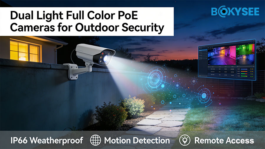 Dual Light Full Color PoE Cameras for Outdoor Security