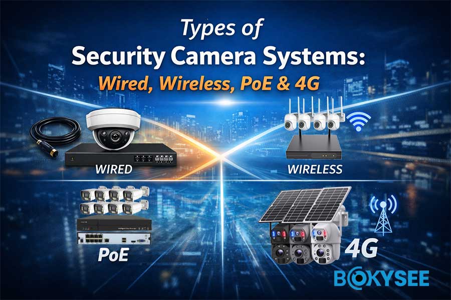Types of Security Camera Systems: Wired, Wireless, PoE & 4G