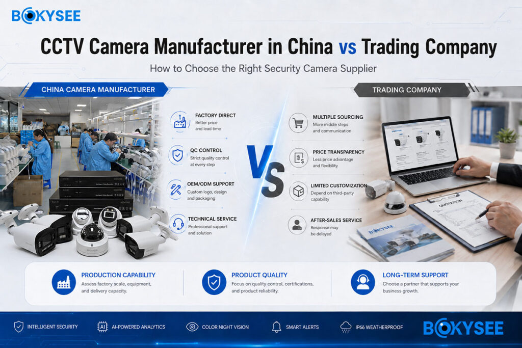 CCTV Camera Manufacturer in China vs Trading Company: How to Choose the Right Security Camera Supplier