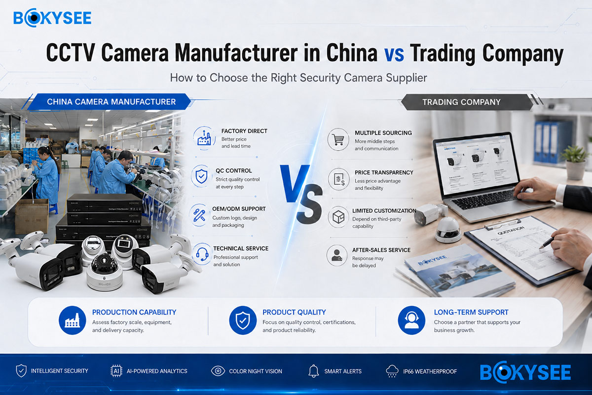 CCTV Camera Manufacturer in China vs Trading Company: How to Choose the Right Security Camera Supplier