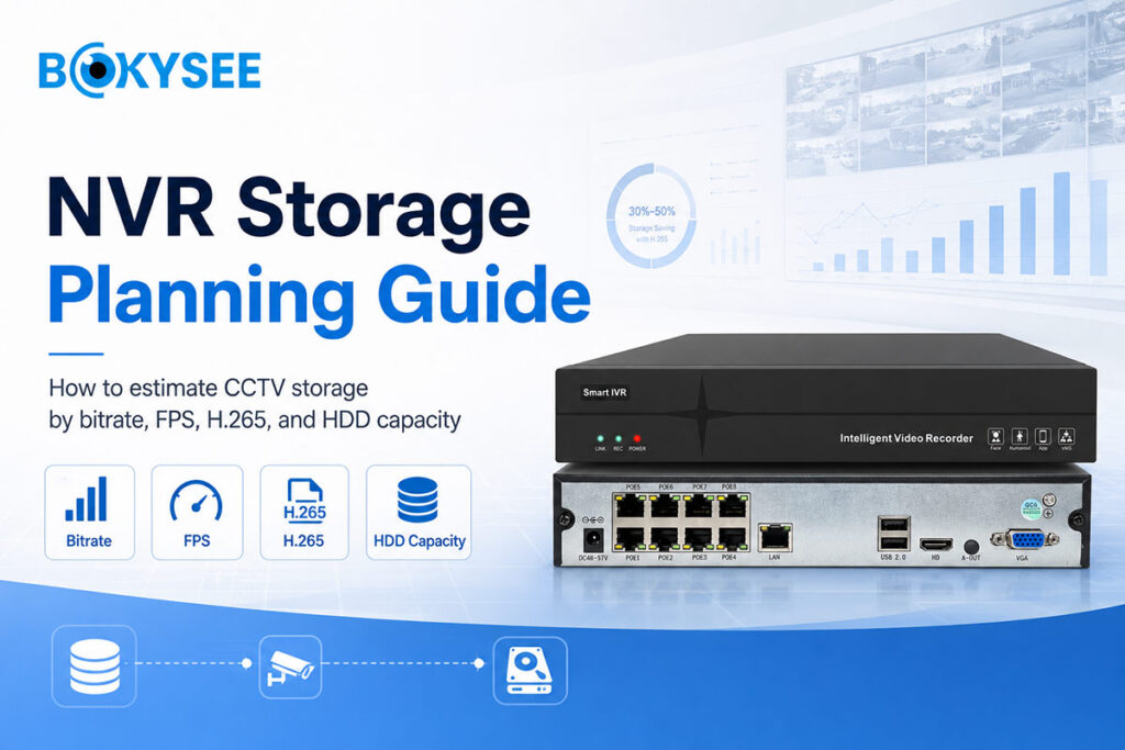 NVR Storage Planning Guide: CCTV Bitrate, H.265, FPS and HDD Capacity Explained